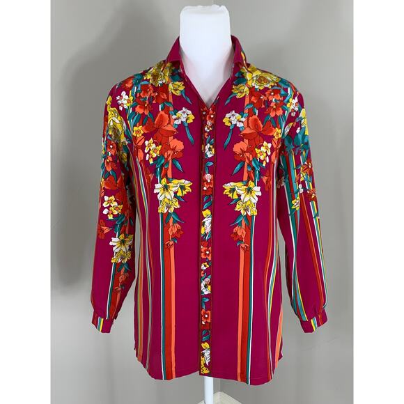 Vtg 90s Bold Shirt Supermodel BarbieCore Rockabilly Punk Girlie Western Retro 60 - Picture 2 of 12